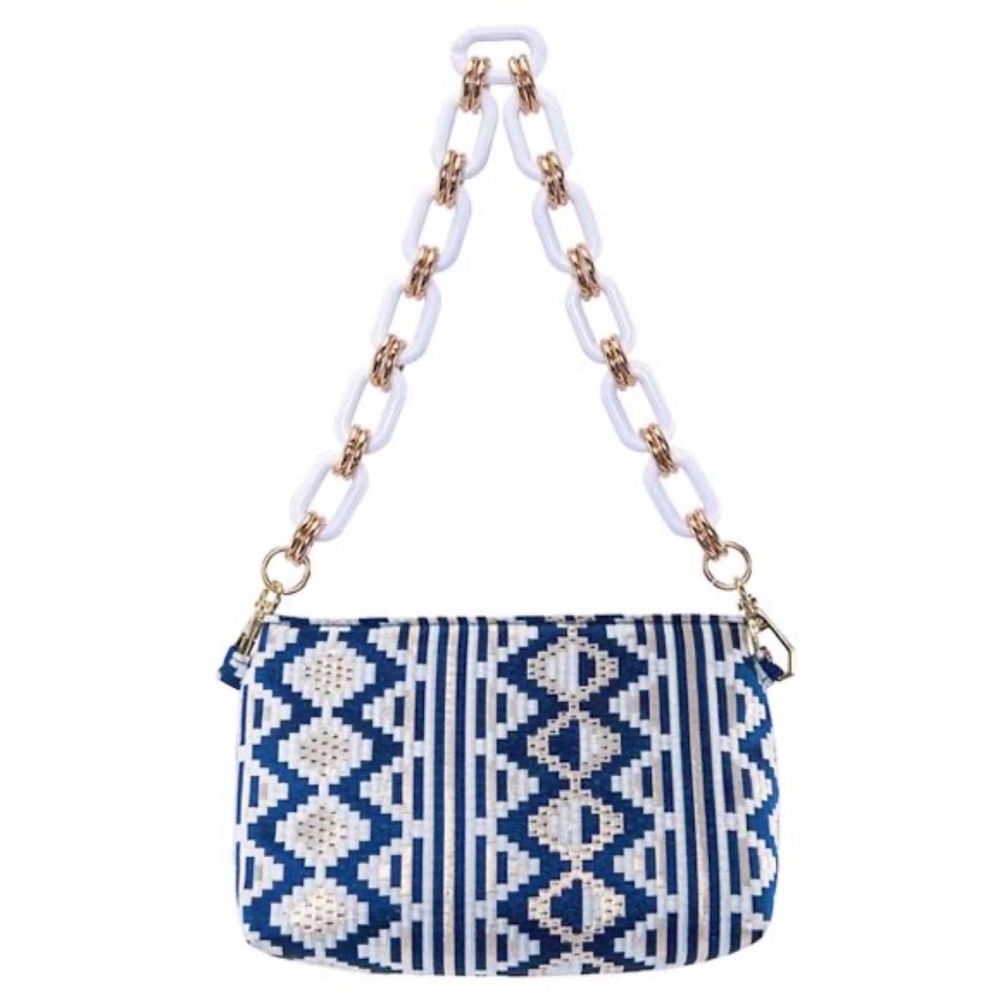 SHOULDER BAG WITH LUCITE CHAIN NWT